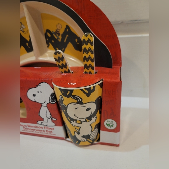 5PC Bamboo Dinnerware Set - Picture 2 of 6